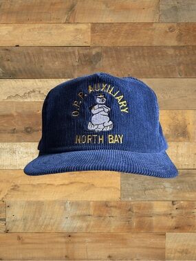 Blue Vintage O.P.P. Auxiliary North Bay Corduroy Snapback Hat